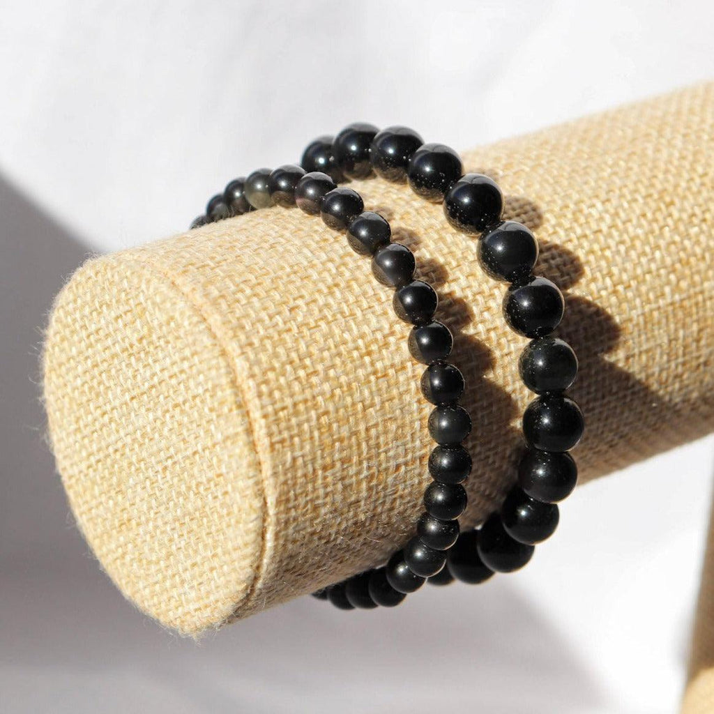 Bracelet en Obsidienne noire