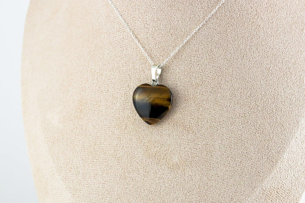 Tiger eye pendant - Heart