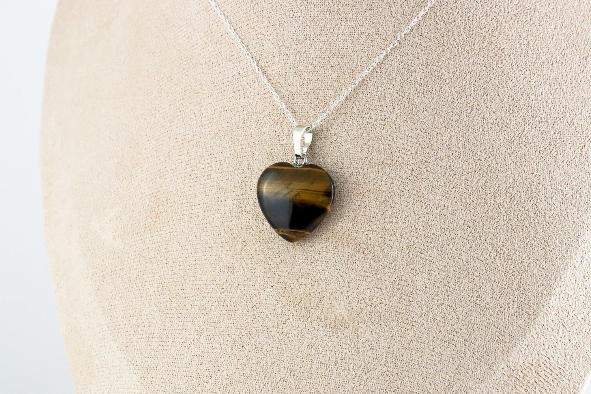 Tiger eye pendant - Heart