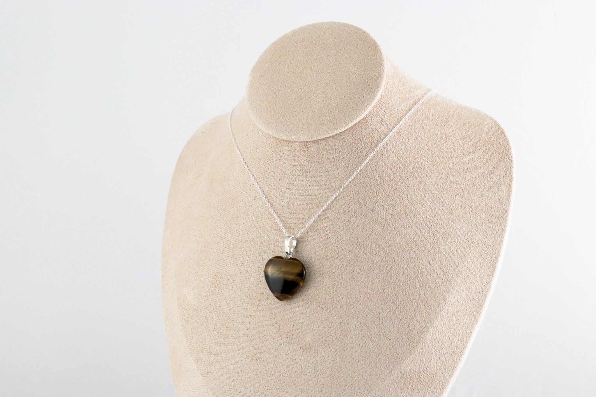 Tiger eye pendant - Heart