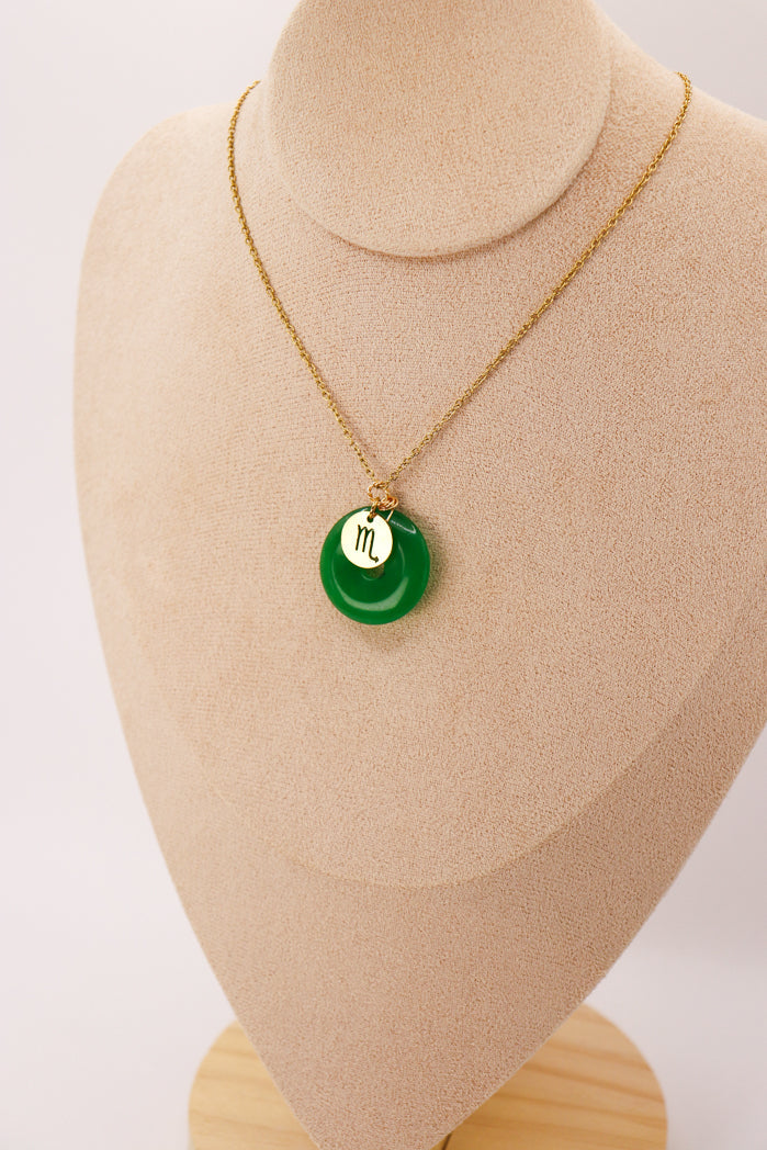 CUSTOMIZED | Jade Donut Pendant + Astro Charm